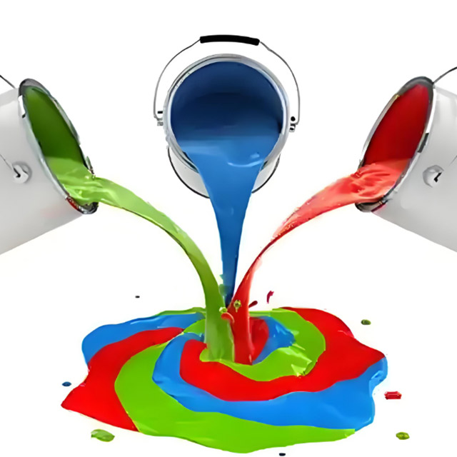 Colores de pintura vibrantes que demuestran la excelente dispersión de GCC